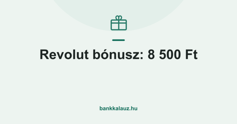 Revolut bónusz 8500 Ft borítókép